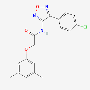 molecular formula C18H16ClN3O3 B14989584 N-[4-(4-chlorophenyl)-1,2,5-oxadiazol-3-yl]-2-(3,5-dimethylphenoxy)acetamide 