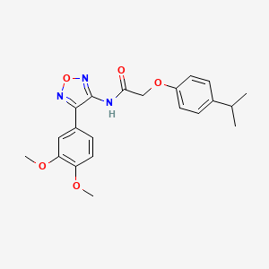 molecular formula C21H23N3O5 B14989633 N-[4-(3,4-dimethoxyphenyl)-1,2,5-oxadiazol-3-yl]-2-[4-(propan-2-yl)phenoxy]acetamide 
