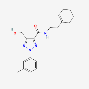 molecular formula C20H26N4O2 B14989748 N-[2-(cyclohex-1-en-1-yl)ethyl]-2-(3,4-dimethylphenyl)-5-(hydroxymethyl)-2H-1,2,3-triazole-4-carboxamide 