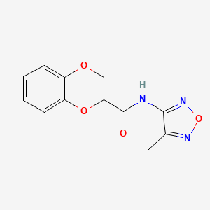 molecular formula C12H11N3O4 B14989768 N-(4-methyl-1,2,5-oxadiazol-3-yl)-2,3-dihydro-1,4-benzodioxine-2-carboxamide 