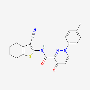 molecular formula C21H18N4O2S B14989823 N-(3-cyano-4,5,6,7-tetrahydro-1-benzothiophen-2-yl)-1-(4-methylphenyl)-4-oxo-1,4-dihydropyridazine-3-carboxamide 