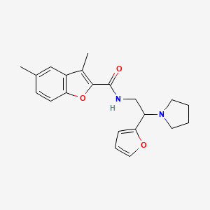 molecular formula C21H24N2O3 B14989895 N-[2-(furan-2-yl)-2-(pyrrolidin-1-yl)ethyl]-3,5-dimethyl-1-benzofuran-2-carboxamide 