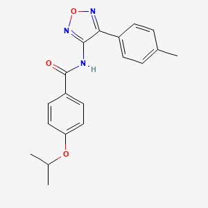 molecular formula C19H19N3O3 B14990022 N-[4-(4-methylphenyl)-1,2,5-oxadiazol-3-yl]-4-(propan-2-yloxy)benzamide 