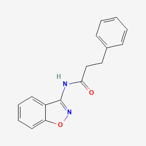 molecular formula C16H14N2O2 B14990113 N-(1,2-benzoxazol-3-yl)-3-phenylpropanamide 