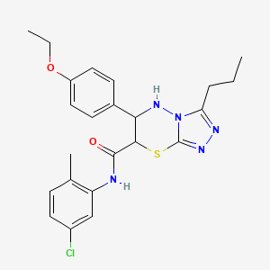 molecular formula C23H26ClN5O2S B14990186 N-(5-chloro-2-methylphenyl)-6-(4-ethoxyphenyl)-3-propyl-6,7-dihydro-5H-[1,2,4]triazolo[3,4-b][1,3,4]thiadiazine-7-carboxamide 