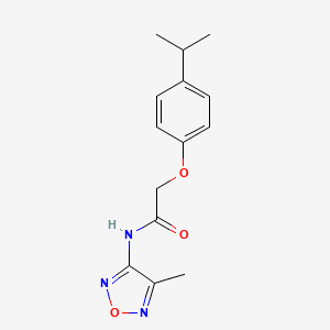 molecular formula C14H17N3O3 B14990207 N-(4-methyl-1,2,5-oxadiazol-3-yl)-2-[4-(propan-2-yl)phenoxy]acetamide 