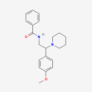 molecular formula C21H26N2O2 B14990280 N-[2-(4-methoxyphenyl)-2-(piperidin-1-yl)ethyl]benzamide 