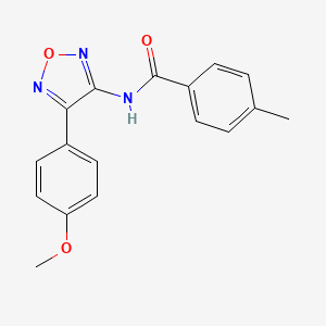 molecular formula C17H15N3O3 B14990336 N-[4-(4-methoxyphenyl)-1,2,5-oxadiazol-3-yl]-4-methylbenzamide 