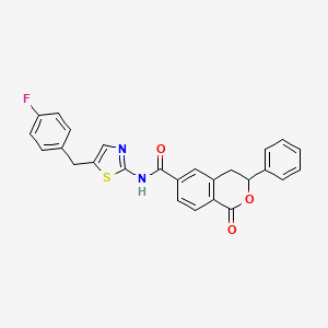 molecular formula C26H19FN2O3S B14990373 N-[5-(4-fluorobenzyl)-1,3-thiazol-2-yl]-1-oxo-3-phenyl-3,4-dihydro-1H-isochromene-6-carboxamide 