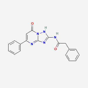 molecular formula C19H15N5O2 B14990412 N-(7-hydroxy-5-phenyl[1,2,4]triazolo[1,5-a]pyrimidin-2-yl)-2-phenylacetamide 