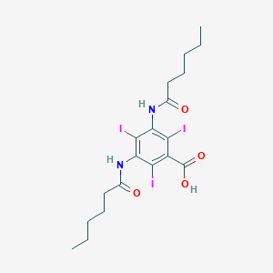 Benzoic acid, 3,5-dihexanamido-2,4,6-triiodo-