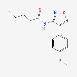 molecular formula C14H17N3O3 B14990825 N-[4-(4-methoxyphenyl)-1,2,5-oxadiazol-3-yl]pentanamide 