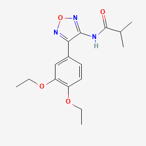 molecular formula C16H21N3O4 B14990979 N-[4-(3,4-diethoxyphenyl)-1,2,5-oxadiazol-3-yl]-2-methylpropanamide 