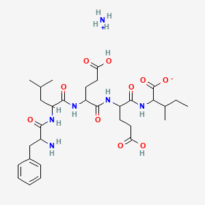 molecular formula C31H50N6O10 B1499103 Ammonium phenylalanylleucyl-alpha-glutamyl-N-(1-carboxylato-2-methylbutyl)-alpha-glutamine CAS No. 104180-31-6