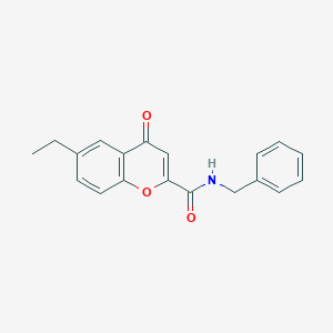 molecular formula C19H17NO3 B14991170 N-benzyl-6-ethyl-4-oxo-4H-chromene-2-carboxamide 