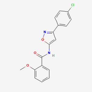 molecular formula C17H13ClN2O3 B14991385 N-[3-(4-chlorophenyl)-1,2-oxazol-5-yl]-2-methoxybenzamide 