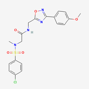 molecular formula C19H19ClN4O5S B14991422 N-{[3-(4-Methoxyphenyl)-1,2,4-oxadiazol-5-YL]methyl}-2-(N-methyl4-chlorobenzenesulfonamido)acetamide 