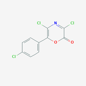 molecular formula C10H4Cl3NO2 B149915 3,5-Dichloro-6-(4-chlorophenyl)-1,4-oxazin-2-one CAS No. 125850-01-3
