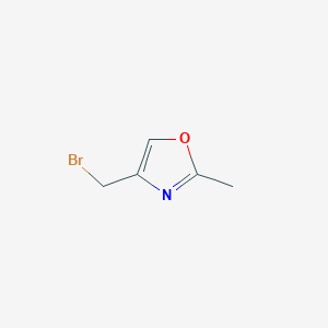molecular formula C5H6BrNO B1499156 4-(Bromomethyl)-2-methyloxazole CAS No. 657389-99-6