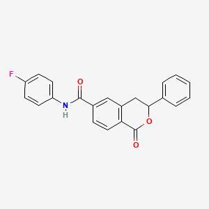 molecular formula C22H16FNO3 B14991731 N-(4-fluorophenyl)-1-oxo-3-phenyl-3,4-dihydro-1H-isochromene-6-carboxamide 