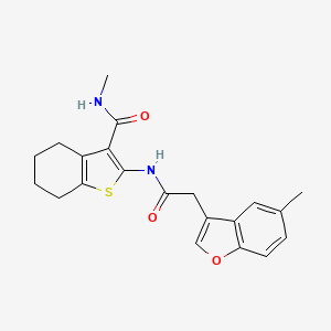 molecular formula C21H22N2O3S B14992119 N-methyl-2-{[(5-methyl-1-benzofuran-3-yl)acetyl]amino}-4,5,6,7-tetrahydro-1-benzothiophene-3-carboxamide 