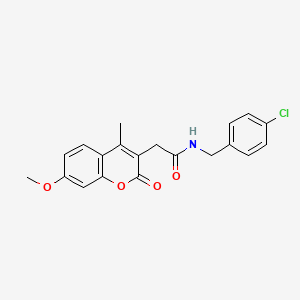 molecular formula C20H18ClNO4 B14992161 N-(4-chlorobenzyl)-2-(7-methoxy-4-methyl-2-oxo-2H-chromen-3-yl)acetamide 