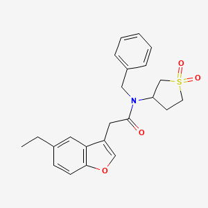 molecular formula C23H25NO4S B14992196 N-benzyl-N-(1,1-dioxidotetrahydrothiophen-3-yl)-2-(5-ethyl-1-benzofuran-3-yl)acetamide 