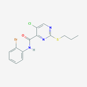 molecular formula C14H13BrClN3OS B14992210 N-(2-bromophenyl)-5-chloro-2-(propylsulfanyl)pyrimidine-4-carboxamide 