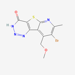 molecular formula C11H9BrN4O2S B14992367 12-bromo-13-(methoxymethyl)-11-methyl-8-thia-3,4,5,10-tetrazatricyclo[7.4.0.02,7]trideca-1(13),2(7),3,9,11-pentaen-6-one 