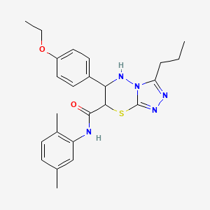 molecular formula C24H29N5O2S B14992534 N-(2,5-dimethylphenyl)-6-(4-ethoxyphenyl)-3-propyl-6,7-dihydro-5H-[1,2,4]triazolo[3,4-b][1,3,4]thiadiazine-7-carboxamide 