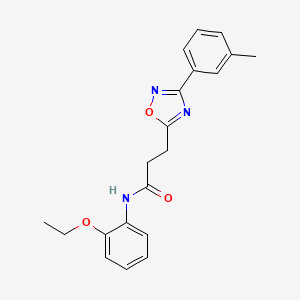 molecular formula C20H21N3O3 B14992732 N-(2-ethoxyphenyl)-3-[3-(3-methylphenyl)-1,2,4-oxadiazol-5-yl]propanamide 