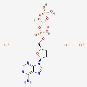molecular formula C10H16LiN5O11P3 B1499277 Adenosine 5'-(tetrahydrogen triphosphate), 2',3'-dideoxy-, trilithium salt CAS No. 93939-70-9