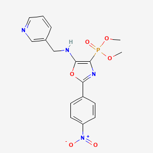 molecular formula C17H17N4O6P B14992812 Dimethyl [2-(4-nitrophenyl)-5-{[(pyridin-3-YL)methyl]amino}-1,3-oxazol-4-YL]phosphonate 