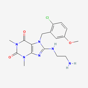 molecular formula C17H21ClN6O3 B14993181 8-[(2-aminoethyl)amino]-7-(2-chloro-5-methoxybenzyl)-1,3-dimethyl-3,7-dihydro-1H-purine-2,6-dione 