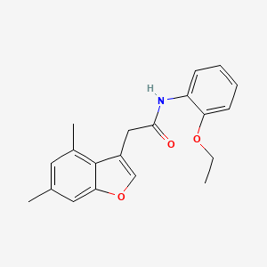 molecular formula C20H21NO3 B14993211 2-(4,6-dimethyl-1-benzofuran-3-yl)-N-(2-ethoxyphenyl)acetamide 