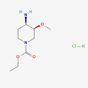 molecular formula C9H19ClN2O3 B1499325 Ethyl cis-4-amino-3-methoxypiperidine-1-carboxylate monohydrochloride CAS No. 83863-71-2