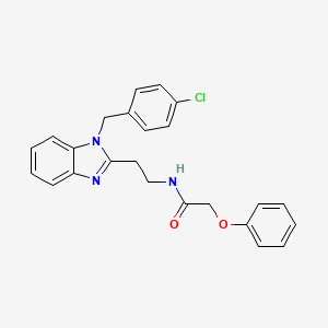 molecular formula C24H22ClN3O2 B14993475 N-{2-[1-(4-chlorobenzyl)-1H-benzimidazol-2-yl]ethyl}-2-phenoxyacetamide 