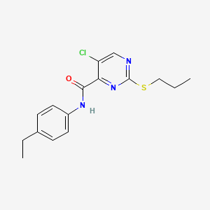 molecular formula C16H18ClN3OS B14993543 5-chloro-N-(4-ethylphenyl)-2-(propylsulfanyl)pyrimidine-4-carboxamide 
