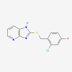 molecular formula C13H9ClFN3S B14993621 2-[(2-Chloro-4-fluorobenzyl)sulfanyl]-3H-imidazo[4,5-b]pyridine 