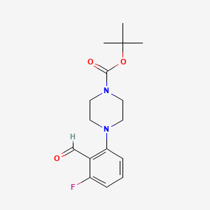 molecular formula C16H21FN2O3 B1499391 Tert-butyl 4-(3-fluoro-2-formylphenyl)piperazine-1-carboxylate 