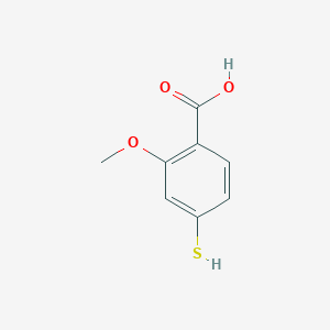 molecular formula C8H8O3S B014994 2-Methoxy-4-mercaptobenzoic acid CAS No. 95420-72-7
