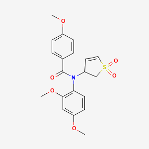 molecular formula C20H21NO6S B14994148 N-(2,4-dimethoxyphenyl)-N-(1,1-dioxido-2,3-dihydrothiophen-3-yl)-4-methoxybenzamide 