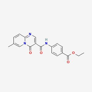 molecular formula C19H17N3O4 B14994174 Ethyl 4-{7-methyl-4-oxo-4H-pyrido[1,2-A]pyrimidine-3-amido}benzoate 