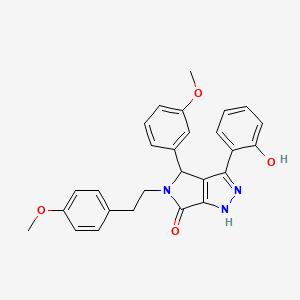 molecular formula C27H25N3O4 B14994333 3-(2-hydroxyphenyl)-4-(3-methoxyphenyl)-5-[2-(4-methoxyphenyl)ethyl]-4,5-dihydropyrrolo[3,4-c]pyrazol-6(2H)-one 