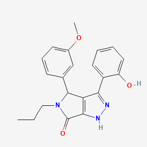 molecular formula C21H21N3O3 B14994536 3-(2-hydroxyphenyl)-4-(3-methoxyphenyl)-5-propyl-4,5-dihydropyrrolo[3,4-c]pyrazol-6(2H)-one 