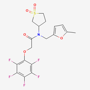 molecular formula C18H16F5NO5S B14994834 N-(1,1-dioxidotetrahydrothiophen-3-yl)-N-[(5-methylfuran-2-yl)methyl]-2-(pentafluorophenoxy)acetamide 