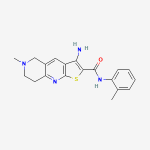 molecular formula C19H20N4OS B14995117 3-amino-6-methyl-N-(2-methylphenyl)-5,6,7,8-tetrahydrothieno[2,3-b][1,6]naphthyridine-2-carboxamide 
