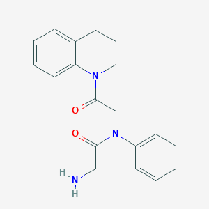 Acetamide, 2-amino-N-[2-(3,4-dihydro-1(2H)-quinolinyl)-2-oxoethyl]-N-phenyl-