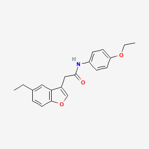 molecular formula C20H21NO3 B14995224 N-(4-ethoxyphenyl)-2-(5-ethyl-1-benzofuran-3-yl)acetamide 