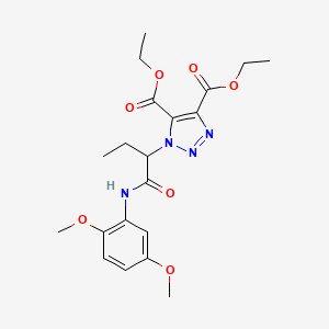 molecular formula C20H26N4O7 B14995753 diethyl 1-{1-[(2,5-dimethoxyphenyl)amino]-1-oxobutan-2-yl}-1H-1,2,3-triazole-4,5-dicarboxylate 